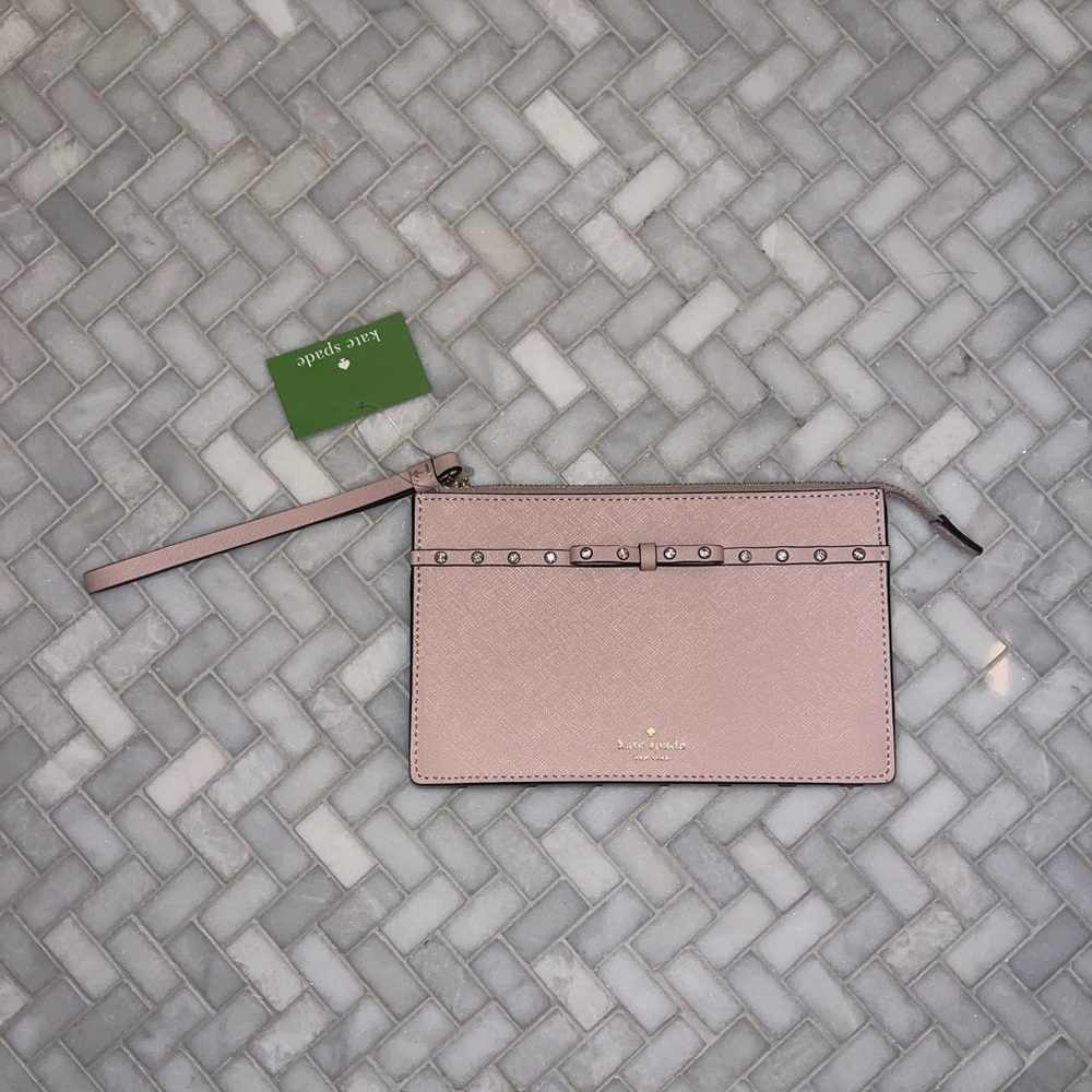 Kate Spade Blush Pink Studded Wristlet